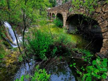 Watervallen Lequarci bij Ulassai, Oost-Sardinie